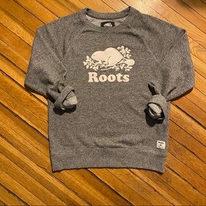 Roots salt and pepper crew neck sweatshirt